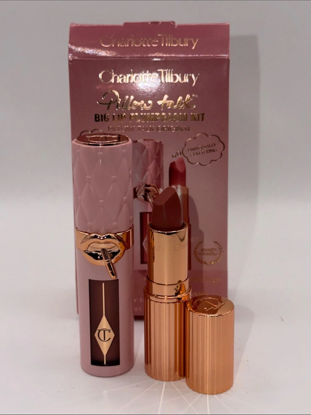 Charlotte Tilbury PILLOW TALK BIG LIP PLUMPGASM KIT w/MATTE💄+PLUMPGASM GLOSS NIB